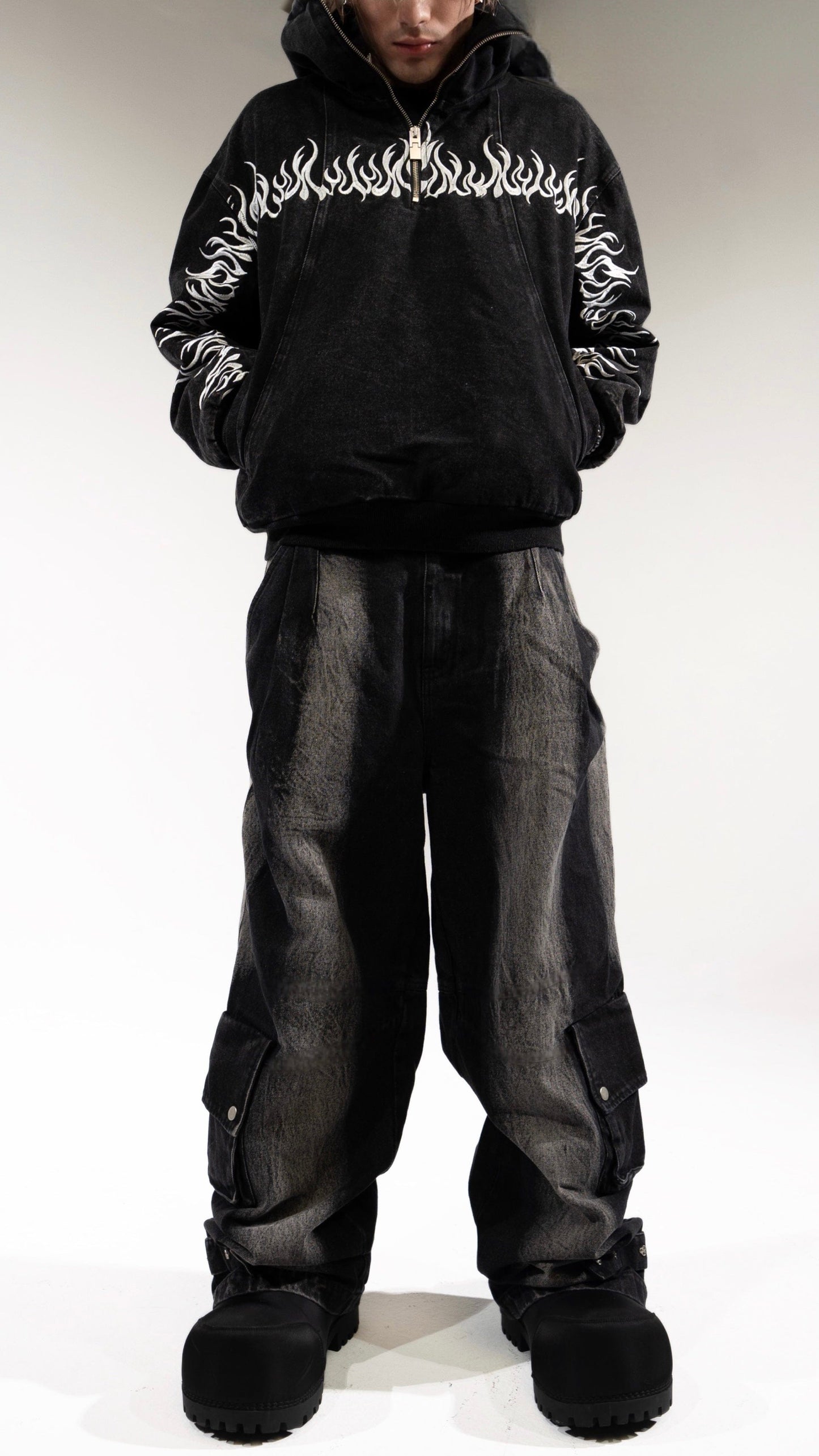 2044® Baggy Denim Schwarz