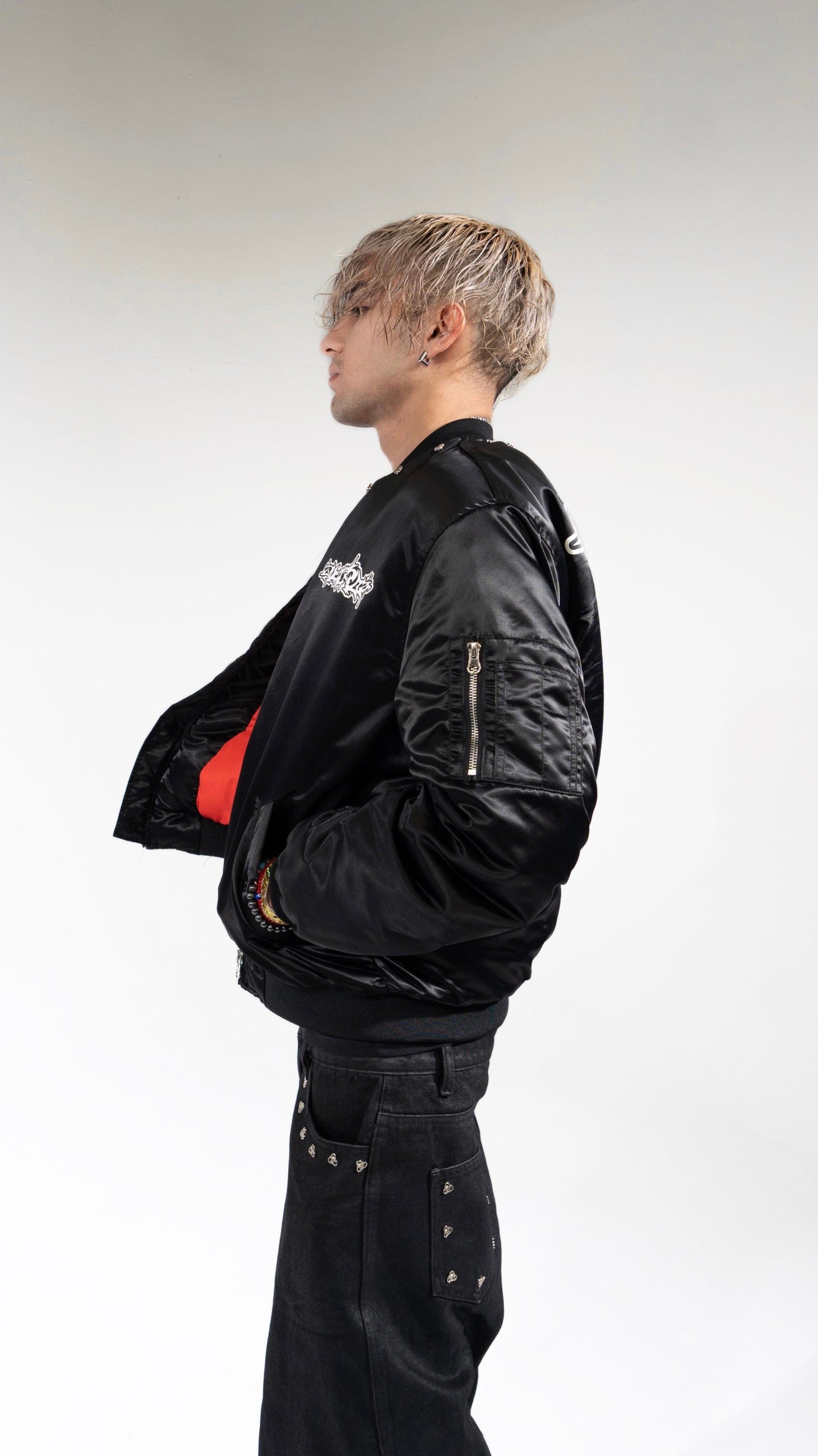 2044® Bomberjacke in Schwarz