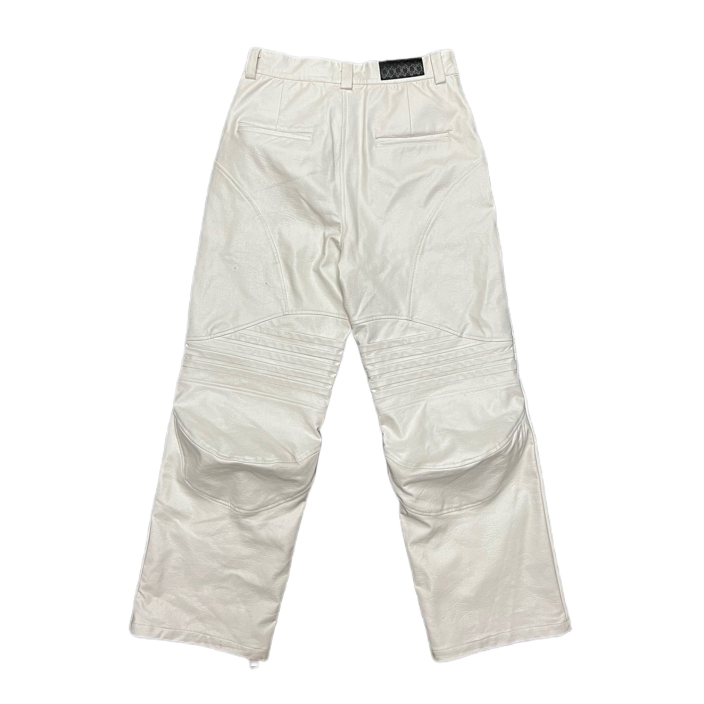 Pantalones de cuero QAOS® en blanco