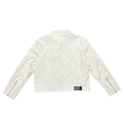 Chaqueta de cuero QAOS® en blanco