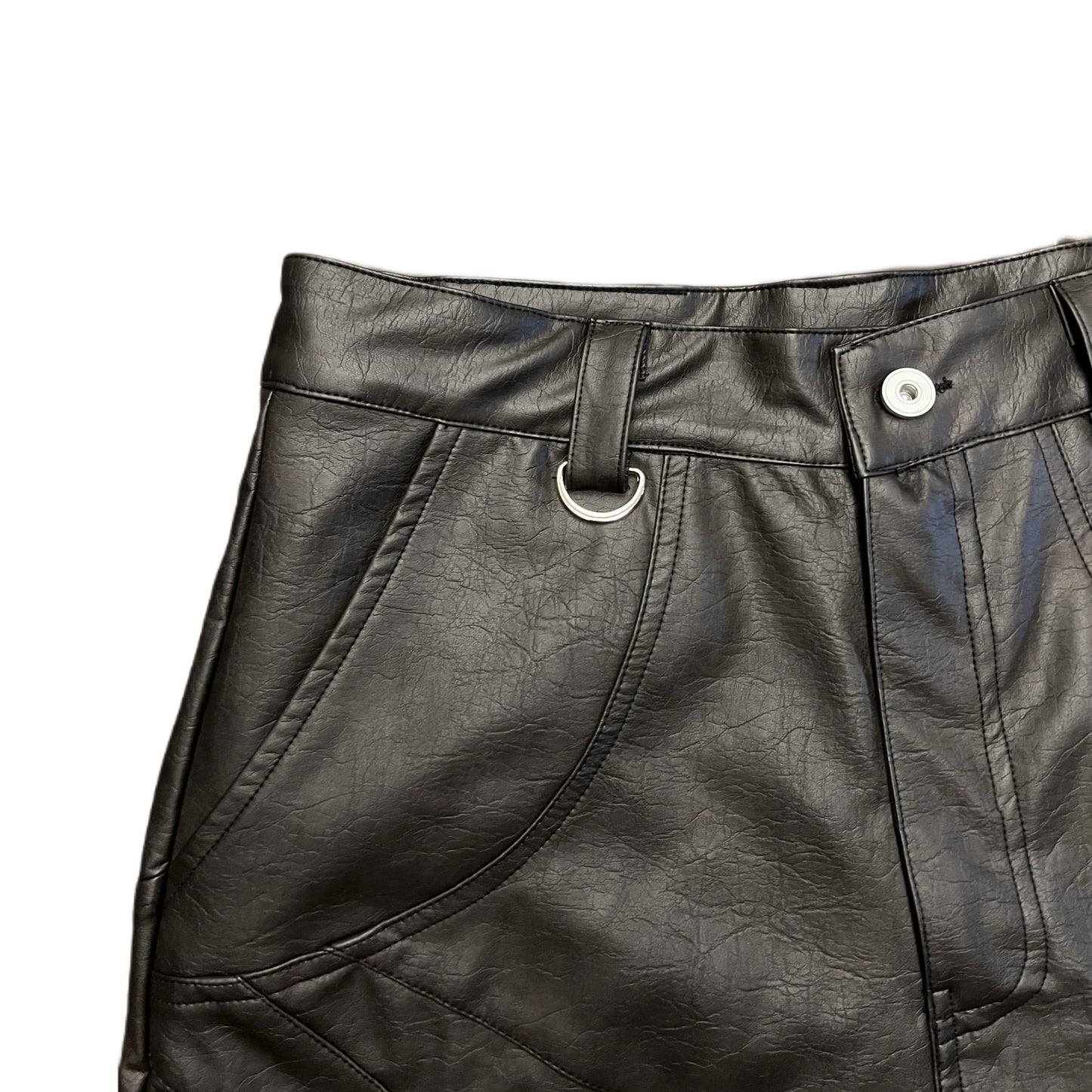 Pantalones de cuero QAOS® en negro