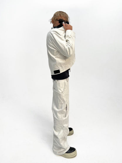 QAOS® Leather Pants in White