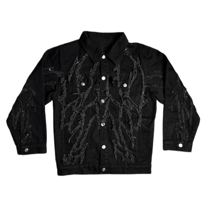 Vein® Jeansjacke in Schwarz